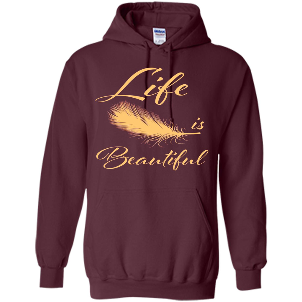 Beautiful Life Wing T-shirt Life Is Beautiful Maroon