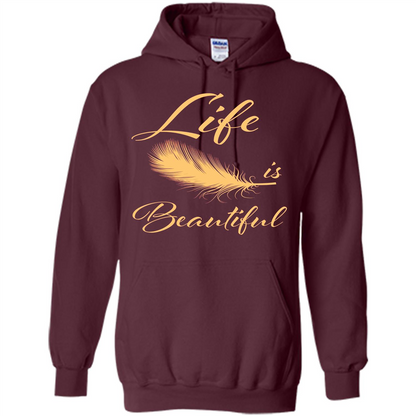 Beautiful Life Wing T-shirt Life Is Beautiful Maroon