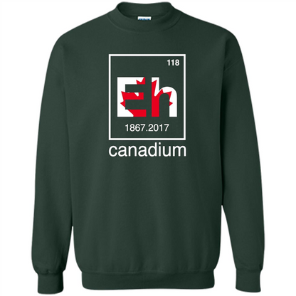 Funny Canadian T-shirt Canada Element Eh - 150 years T-Shirt Forest Green