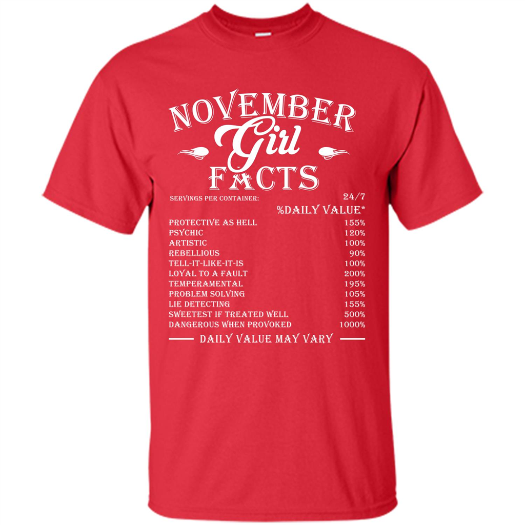 November Girl Facts T-shirt Red