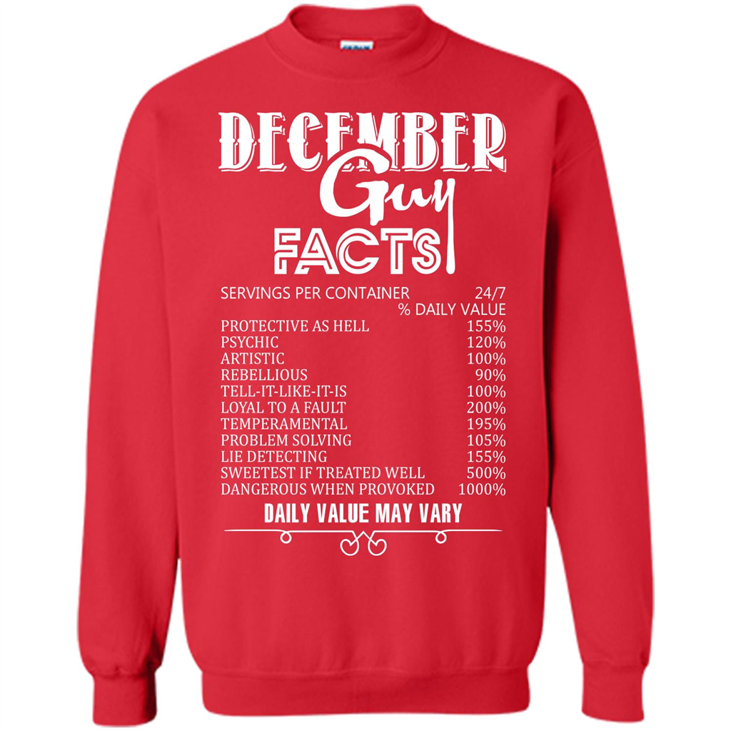 December Guy Facts T-shirt Red