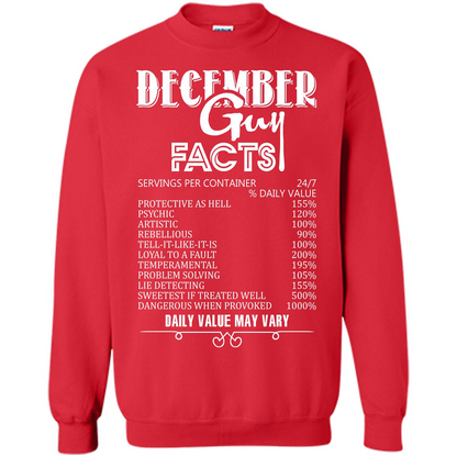 December Guy Facts T-shirt Red