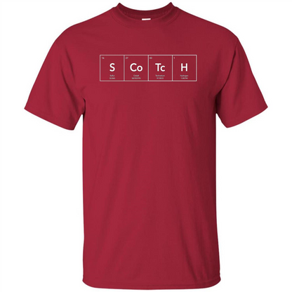 Scotch Periodic Table of Elements Funny T-shirt Cardinal