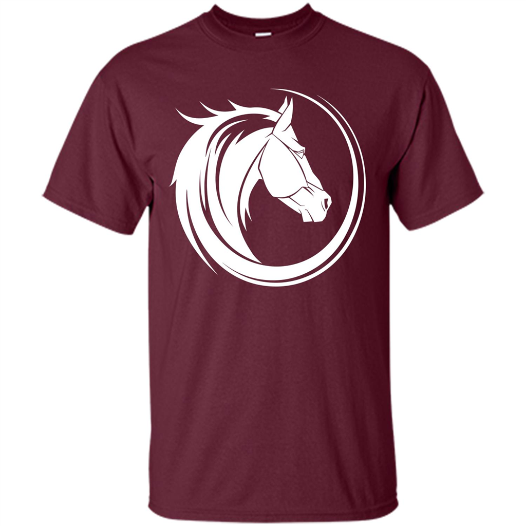 Horse Lover T-shirt Horse Circle Maroon
