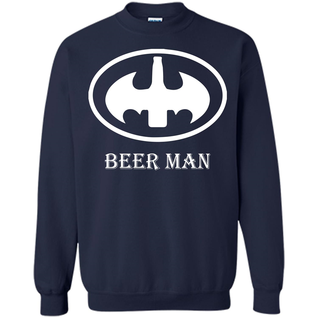 Beer Man T-shirt Funny Logo T-shirt Navy