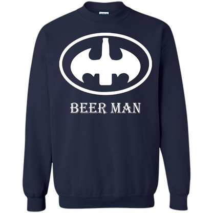 Beer Man T-shirt Funny Logo T-shirt Navy