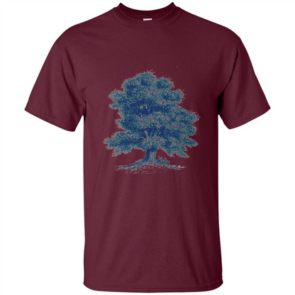 Maple Tree T-Shirt. Tree Natural Maple Tree T-shirt Maroon
