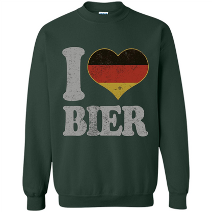 Oktoberfest T Shirt Germany Drinking Beer I Love Bier T-shirt Forest Green
