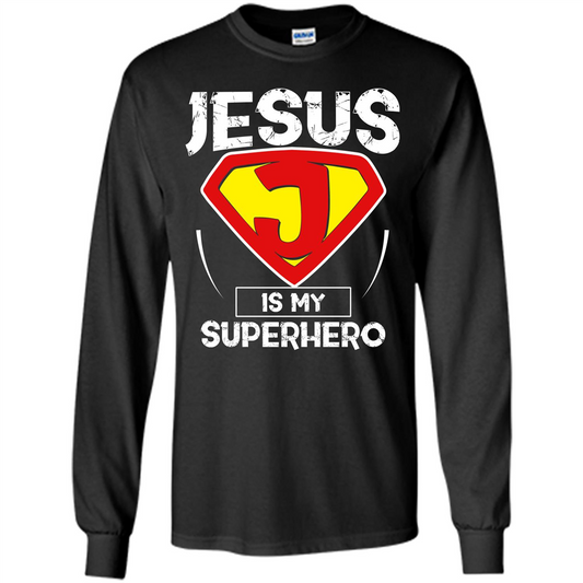 Christian T-shirt Jesus Is My Superhero T-shirt Black