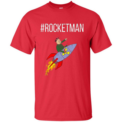 Rocket Man Funny T-shirt Red