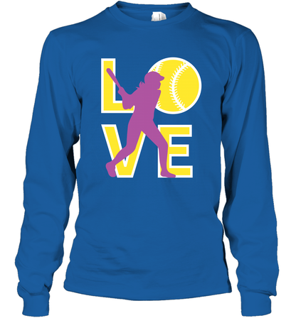 Love Baseball Shirt Long Sleeve T-Shirt Long Sleeve T-Shirt Royal