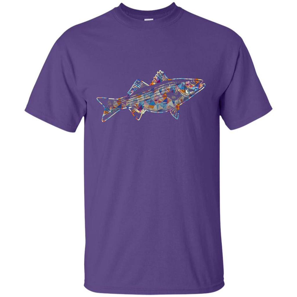Striped Bass T-shirts - Love Striped Bass Colorful T shirts Purple