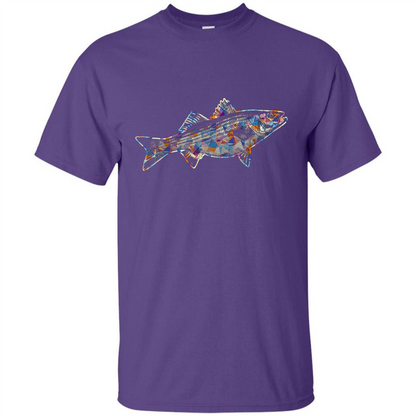 Striped Bass T-shirts - Love Striped Bass Colorful T shirts Purple