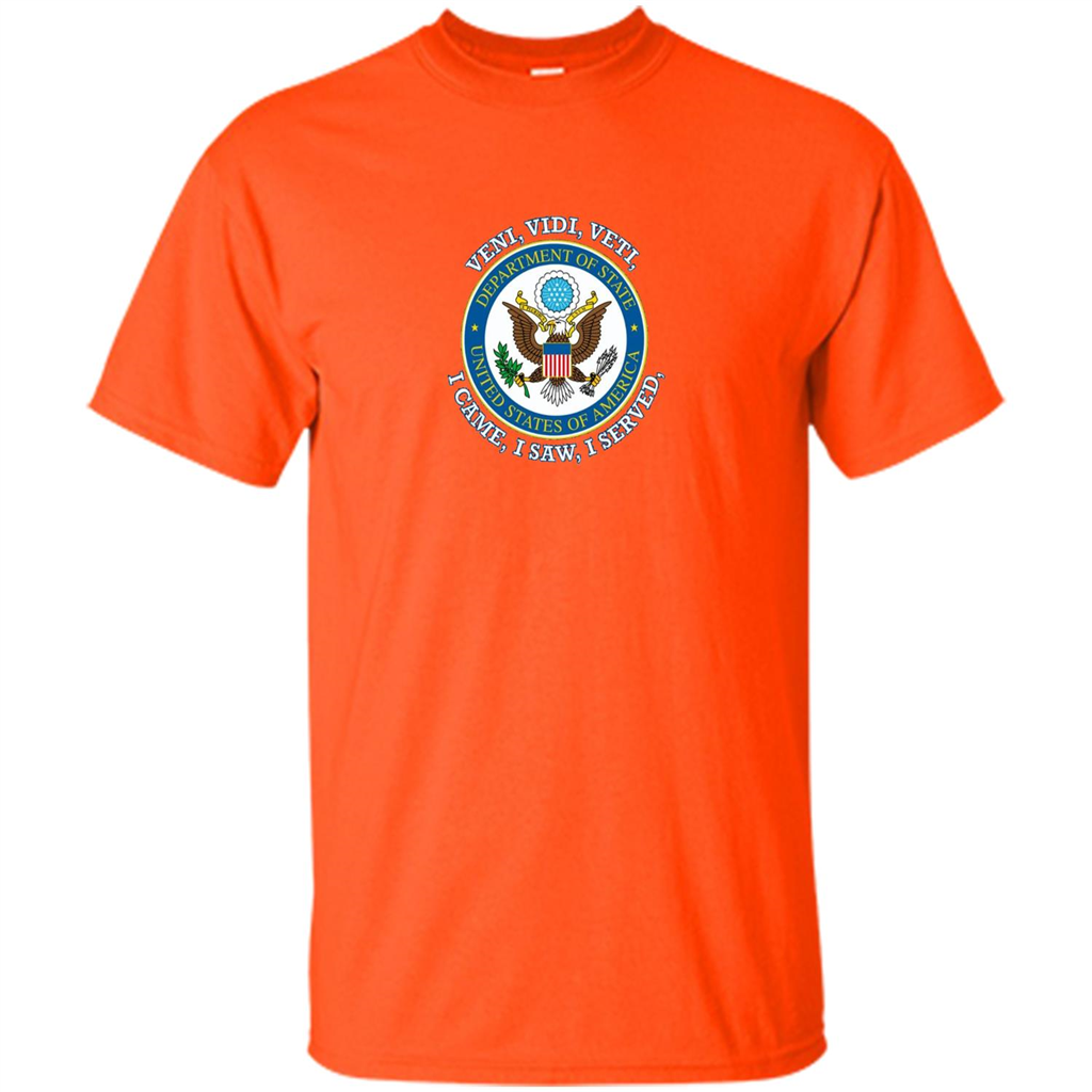 US State Department T-Shirt I Came I Saw I Served Orange
