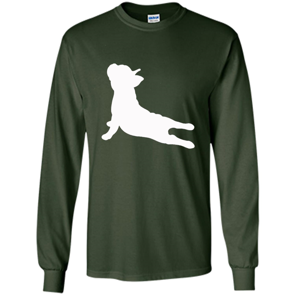 French Bulldog Yoga T-shirt Forest Green