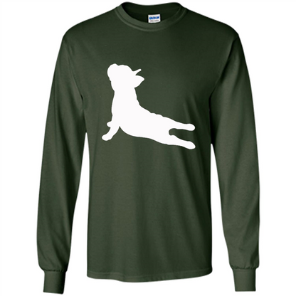 French Bulldog Yoga T-shirt Forest Green