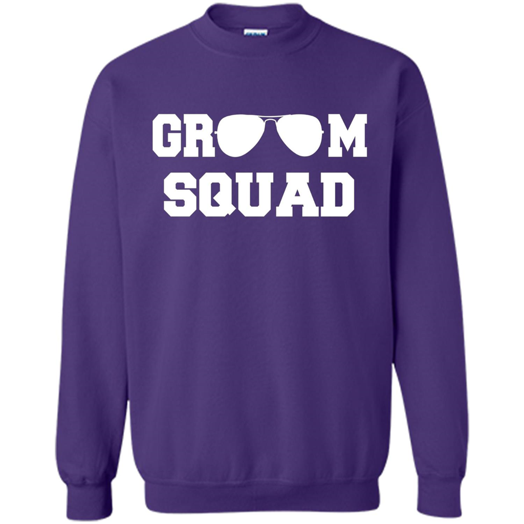 Cool Groom Squad T-Shirt Wedding Party Gift Shirt Purple