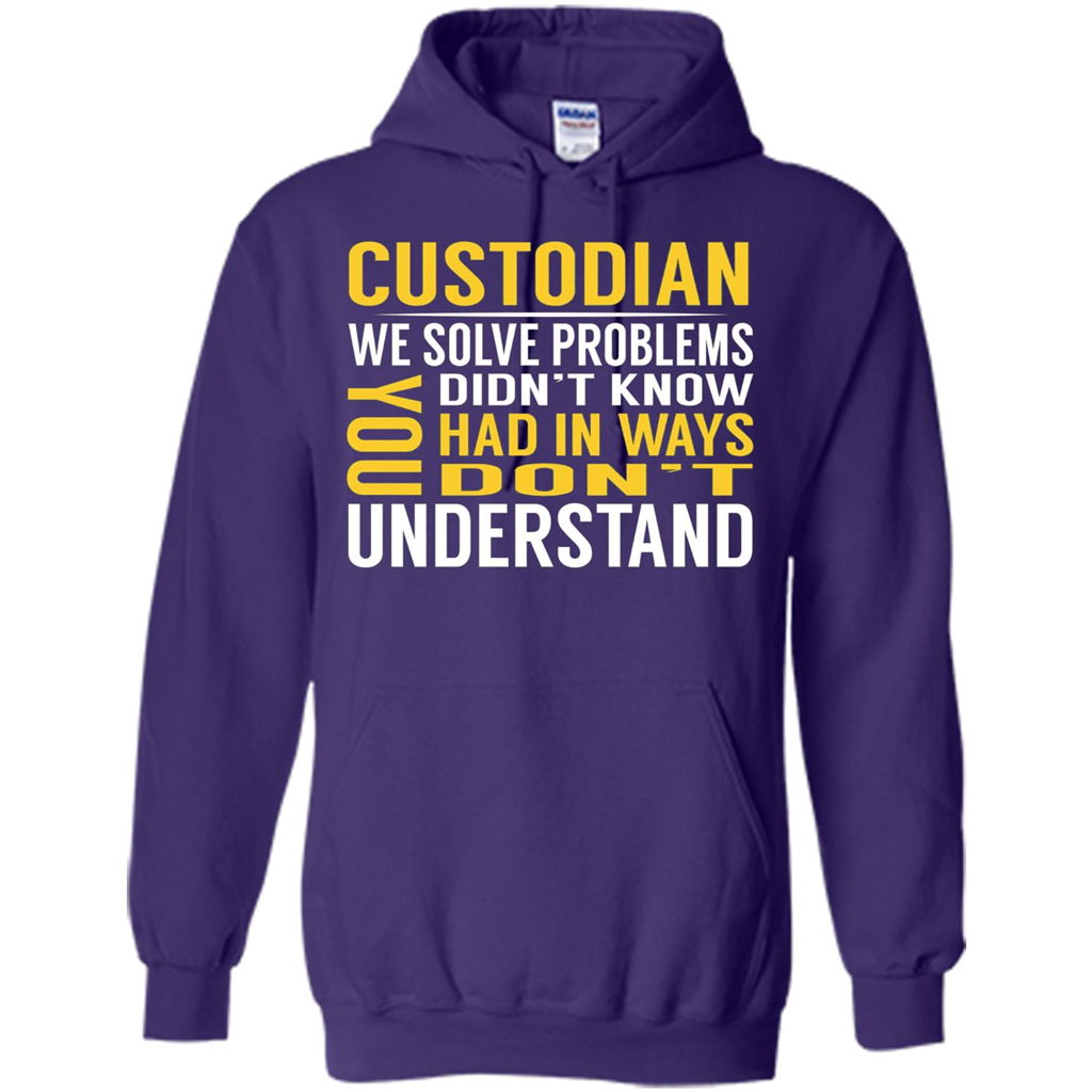 Custodian Solve Problems T-shirt Purple