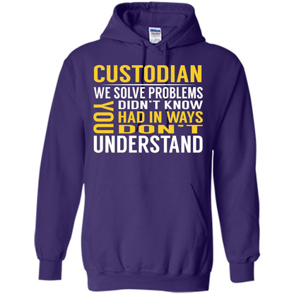 Custodian Solve Problems T-shirt Purple