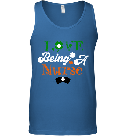 Love Being A Nurse Saint Patricks Day Shirt Tank Top Royal