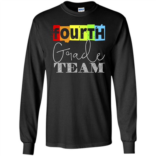 Fourth Grade Team T-shirt School Day T-shirt Black