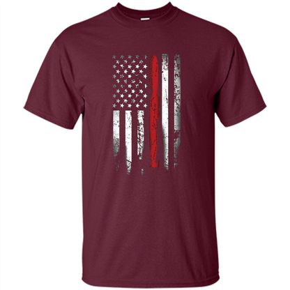 American Flag Shirt Maroon