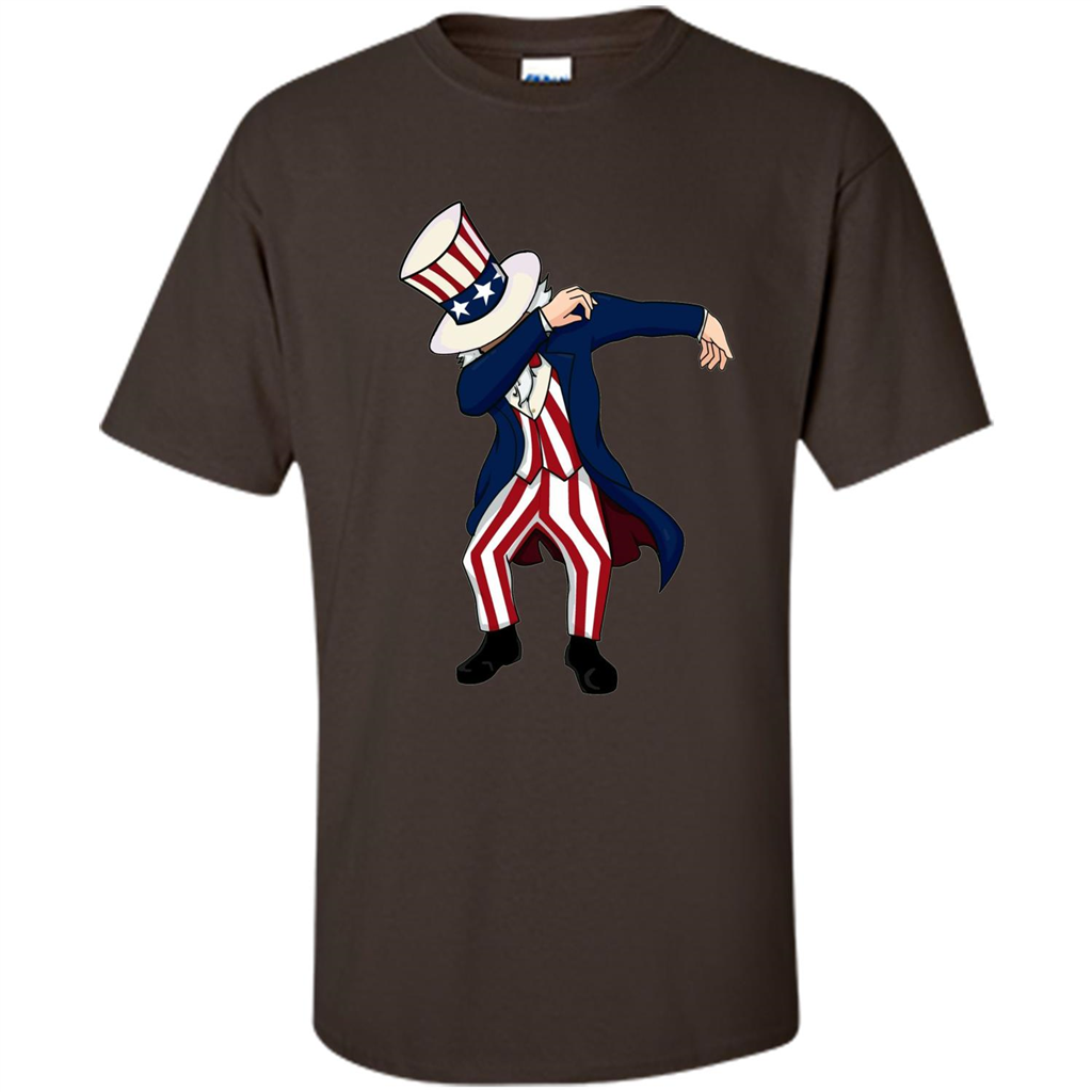 Independence Day 4th of July T-shirt Dabbing Dark Chocolate