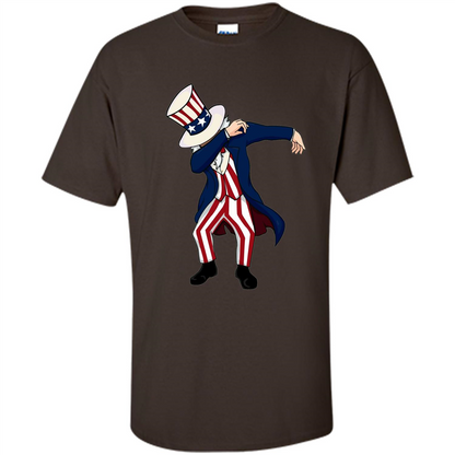 Independence Day 4th of July T-shirt Dabbing Dark Chocolate