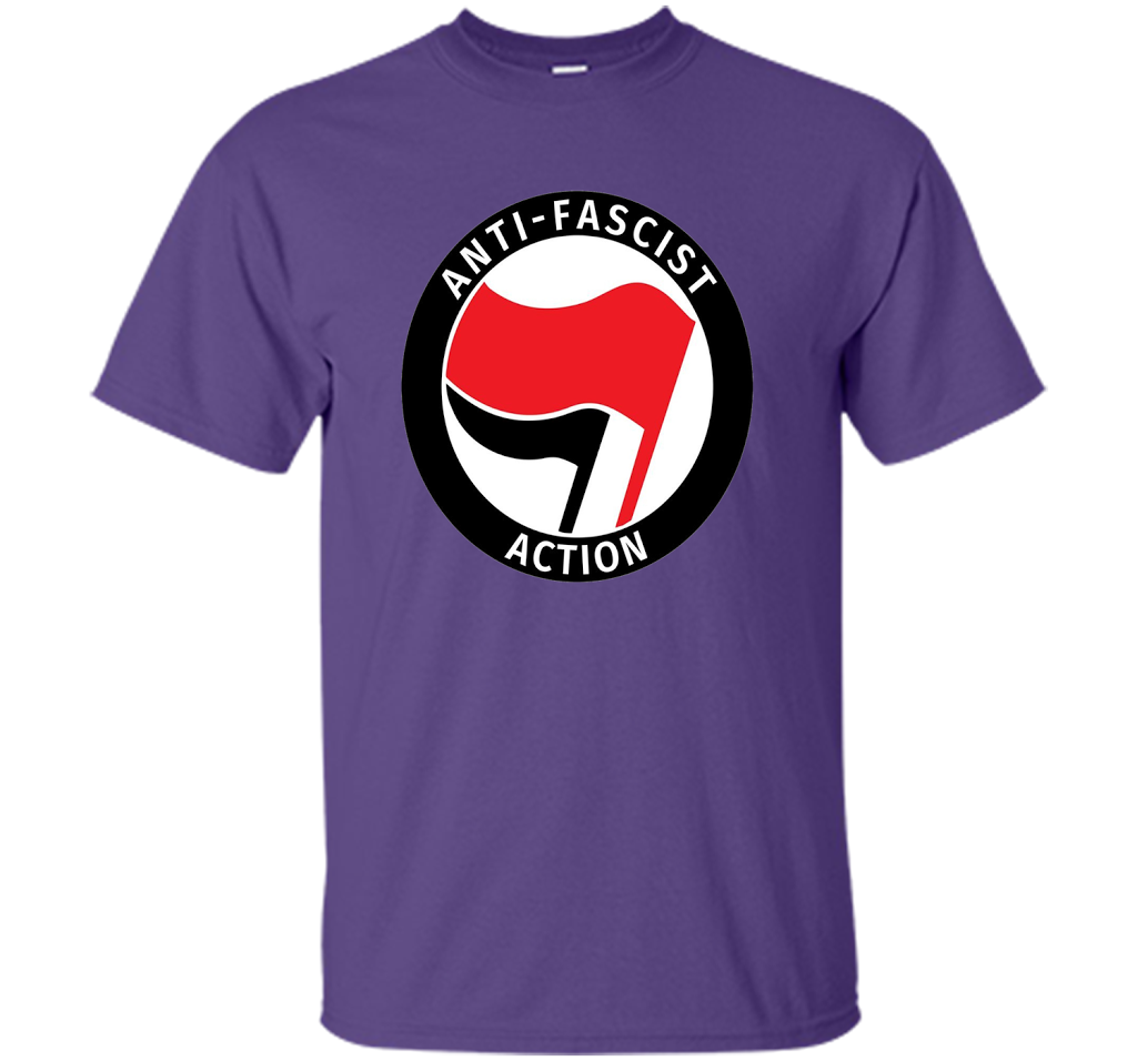 Antifa Logo Antifa Flag Anti Fascist T-shirt Purple
