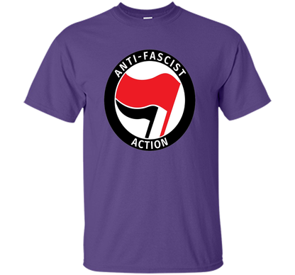 Antifa Logo Antifa Flag Anti Fascist T-shirt Purple