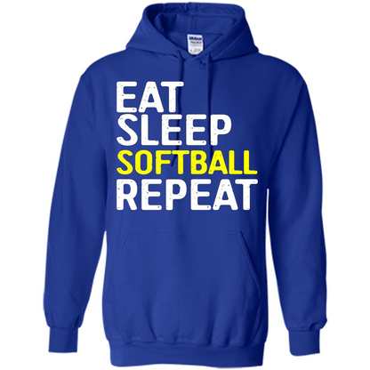 Softball T-shirt Eat Sleep Softball Repeat T-shirt Royal