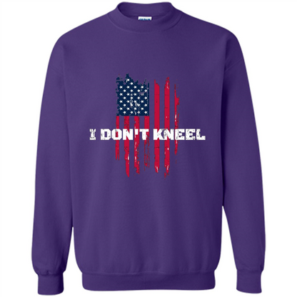 Military T-shirt I Don't Kneel T-shirt Purple