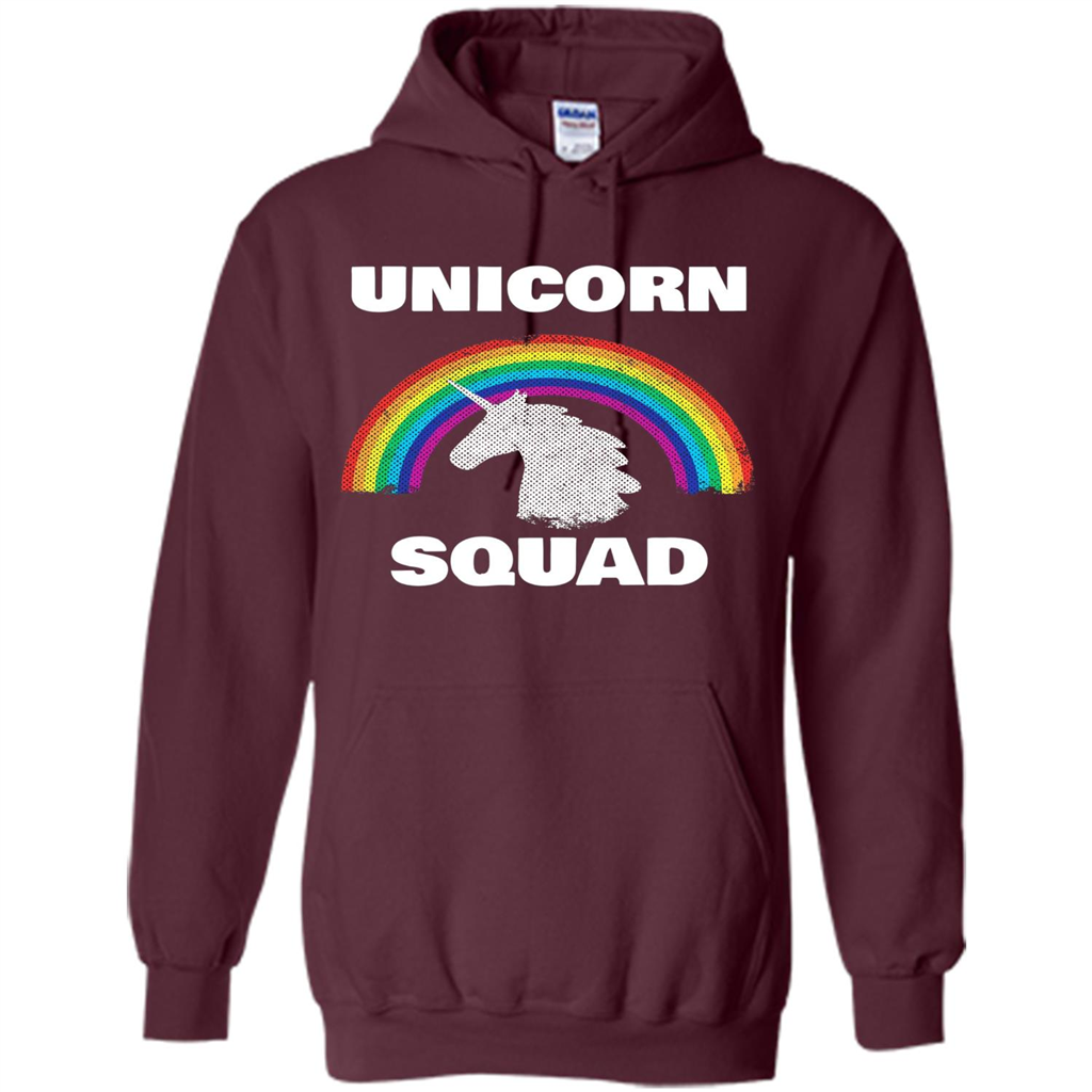 Unicorn Squad T-shirt Rainbow Unicorns Love T-Shirt Maroon