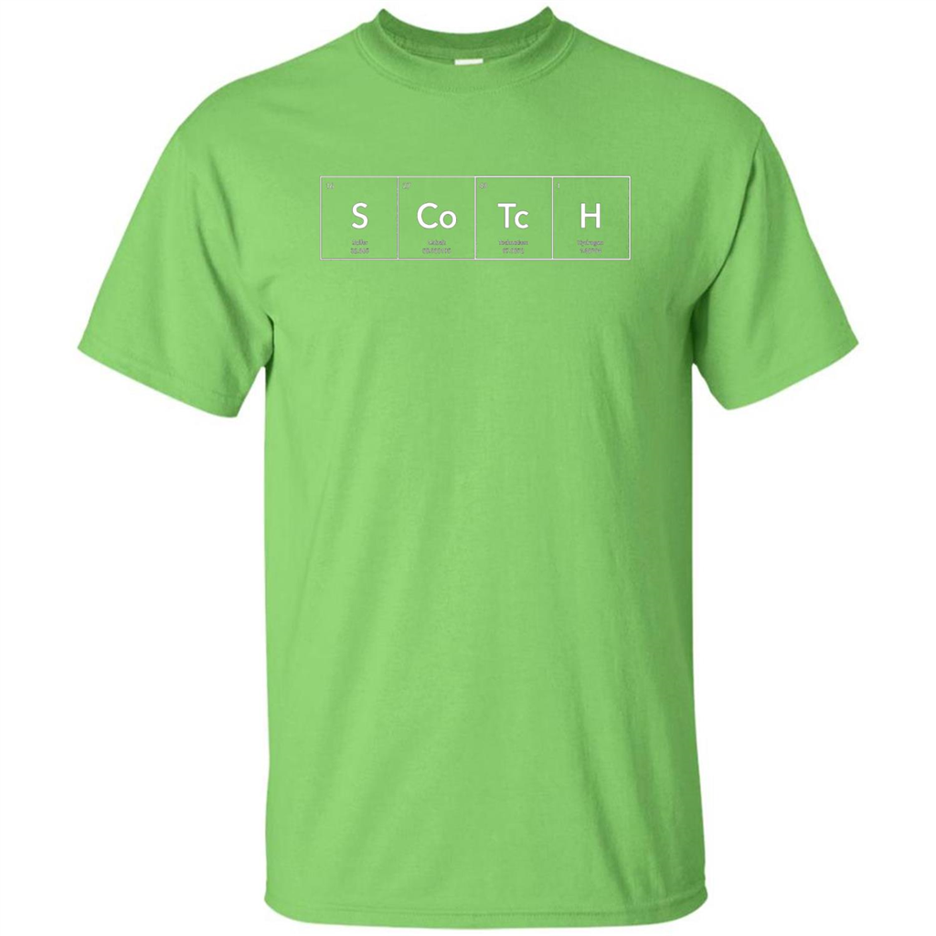 Scotch Periodic Table of Elements Funny T-shirt Lime