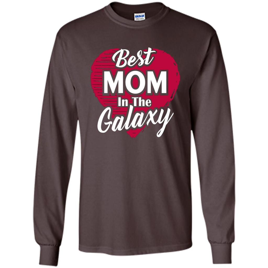 Mothers Day T-shirt Best Mom In The Galaxy Dark Chocolate