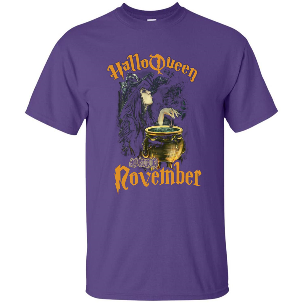 HalloQueen Are Born In October T-shirt Purple