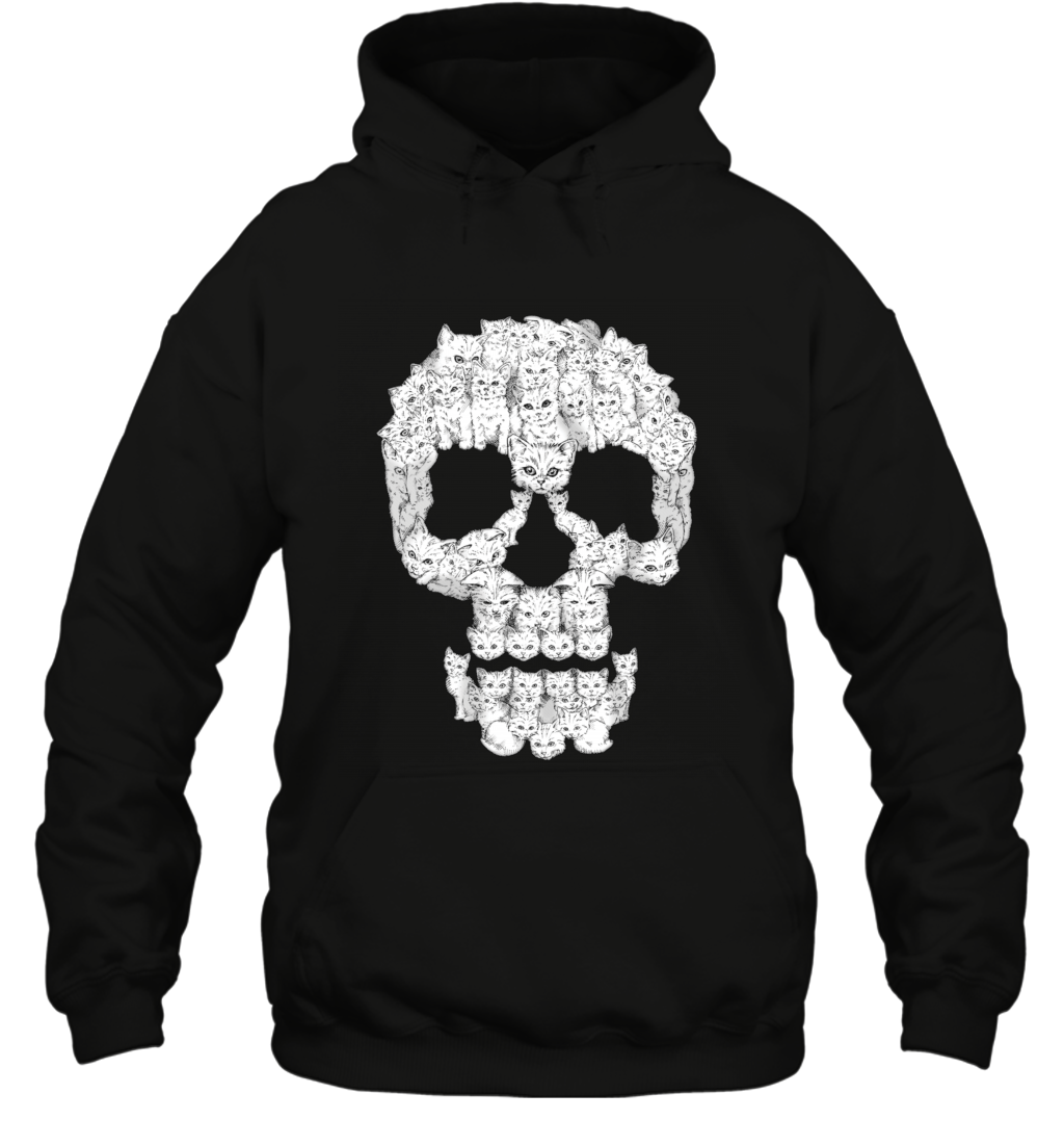 Skulls Are For Pussies Cats T ShirtUnisex Heavyweight Pullover Hoodie