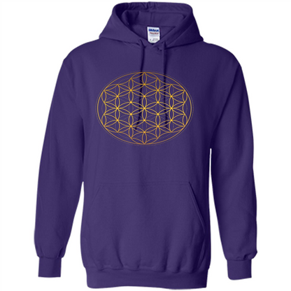 Beautiful Gold Sacred Geometry T-shirt Purple