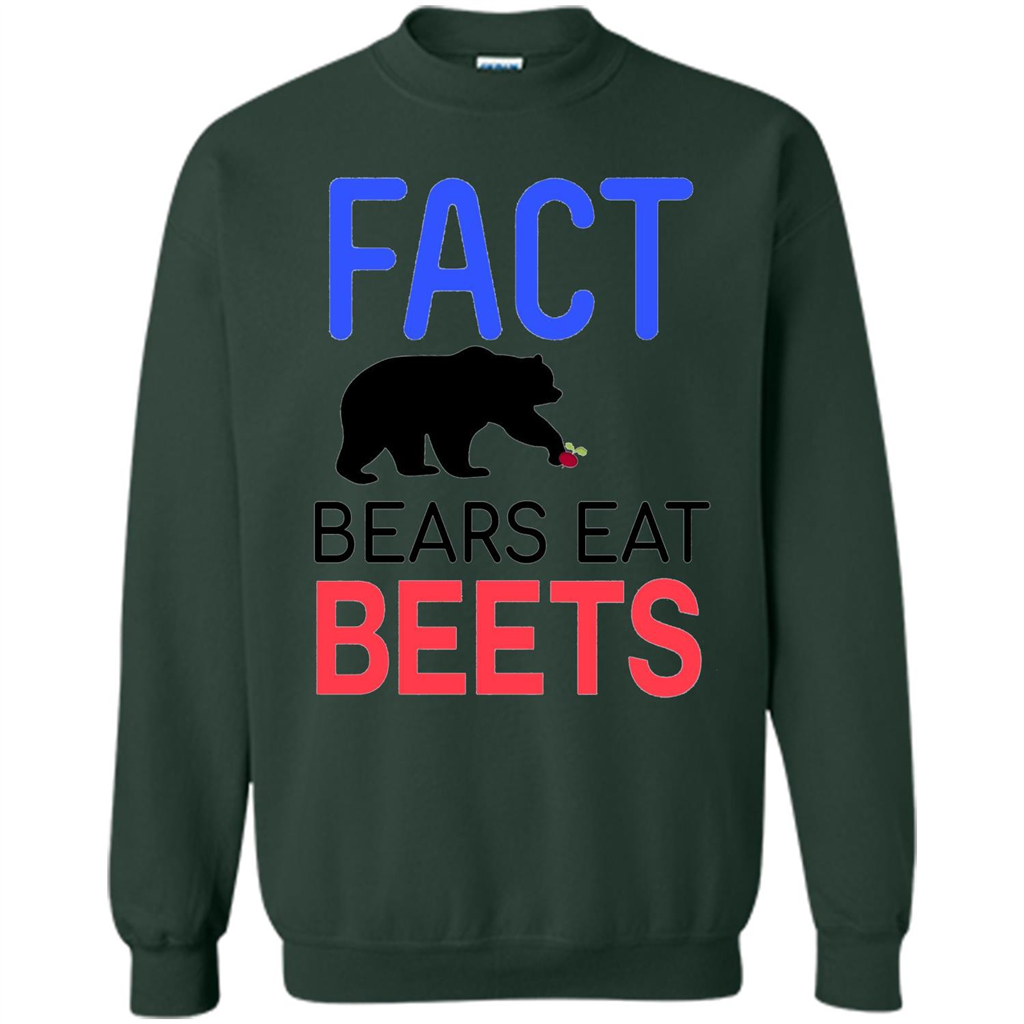 FACT Bears Eat Beets T-shirt Funny Men Women Novelty Gift Forest Green