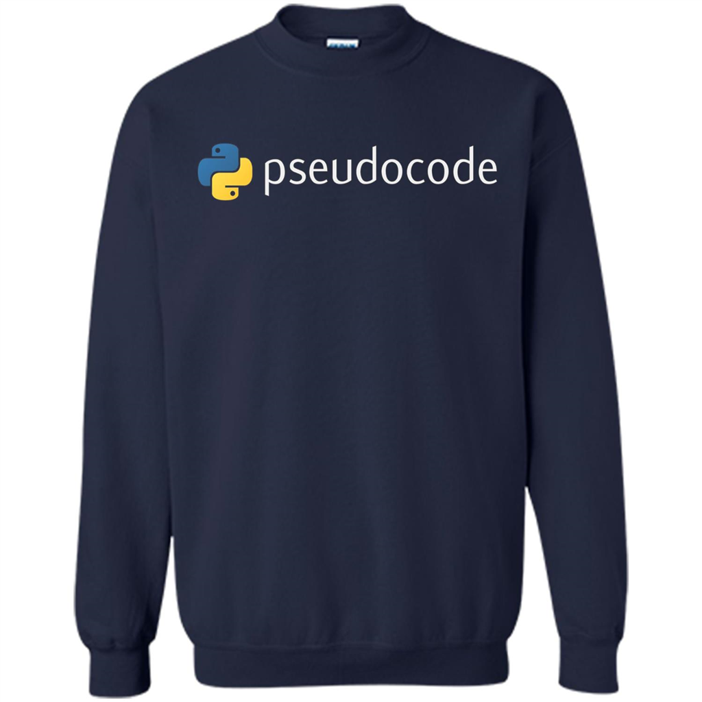 Funny Python Programming Pseudocode T-shirt Navy