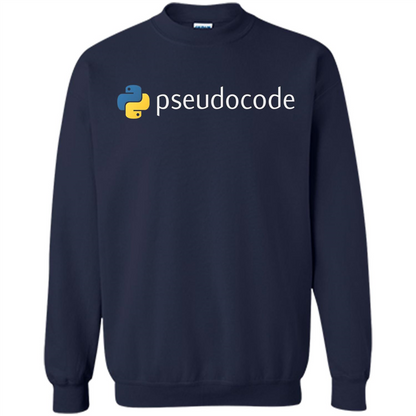 Funny Python Programming Pseudocode T-shirt Navy