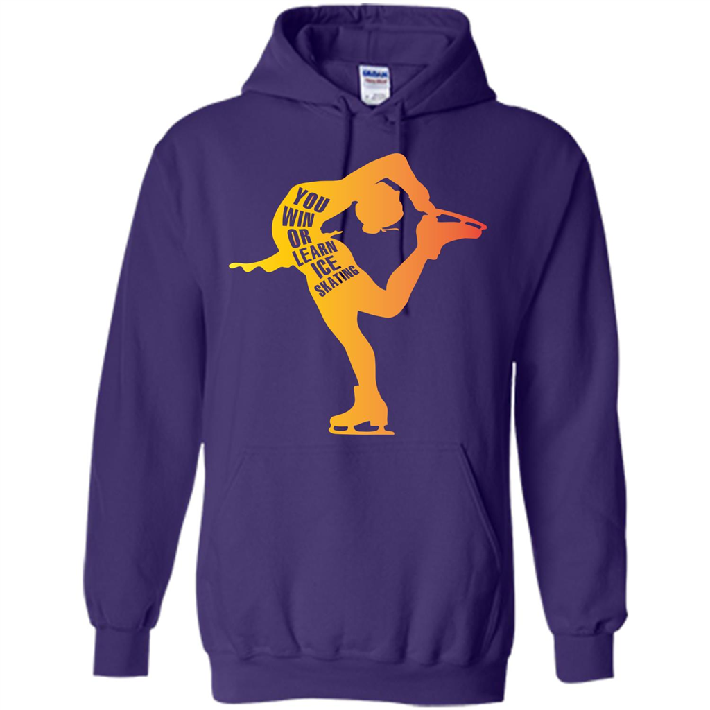 Ice Skating T-shirt You Win Or Learn Ice Skating Purple
