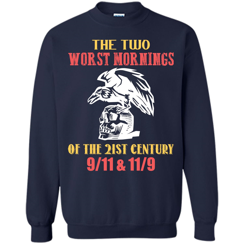 The Two Worst Mornings Of The 21st Century 9-11 and 11-9 T-shirt Navy