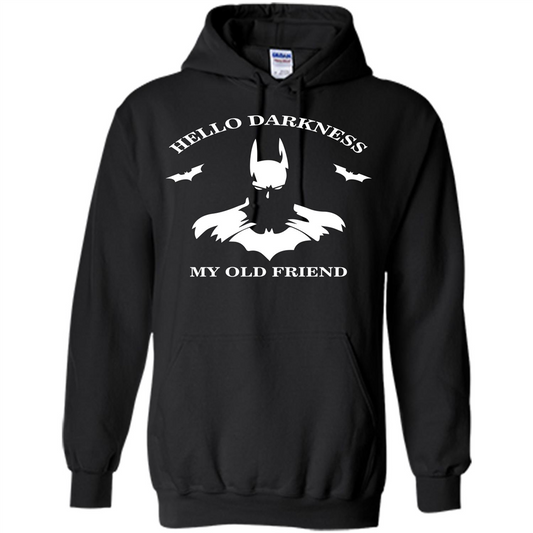 Batman T-shirt Hello Darkness My Old Friend T-shirt Black