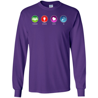 Values Icons T-shirt Purple