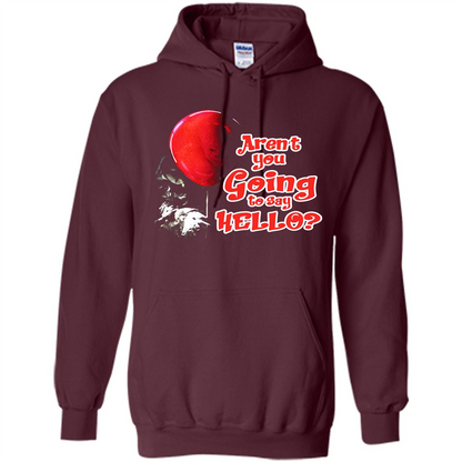 Halloween T-shirt Aren't You Going To Say Hello T-shirt Maroon