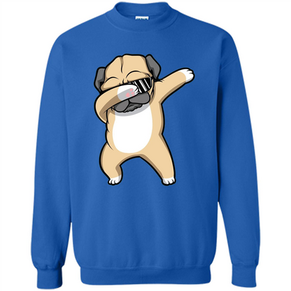 Dabbing Pug T-shirt Funny Cute Dog Dab Dance T-Shirt Royal
