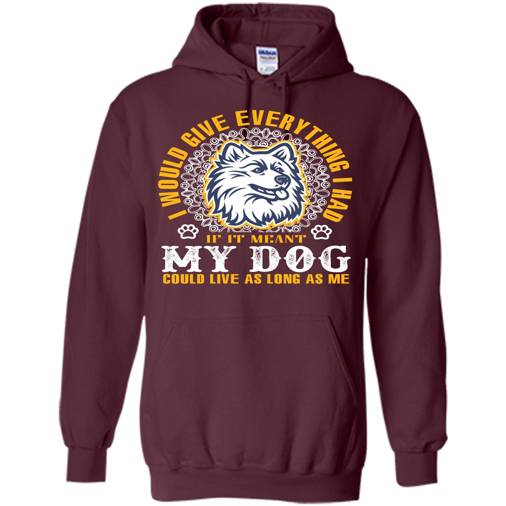Dog T-shirt My Dog Could Live As Long As Me T-shirt Maroon