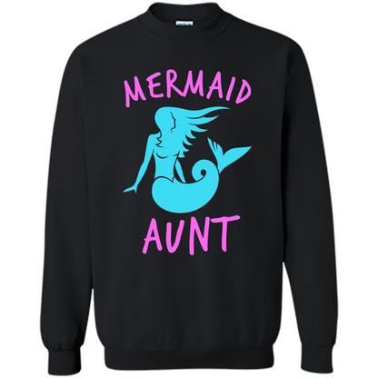 Mermaid Aunt T-Shirt Mermaid T-shirt Black