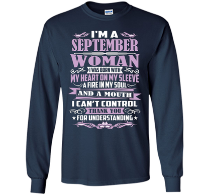 I'm A September Woman T-shirt Navy